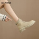 Daphne (Daphne) Daphne Martin Boots Frauen 2024 Neue Schuhe Frauen Herbst Britisch -Stil Kicking Damen große gelbe Stiefel Dünne Kurzstiefel gelb 37