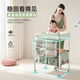 Sweeby Windel Tabelle Babypflege Tabelle Neugeborene Massage Touch Tisch Falten Sie falten Baby Windel Badewanne Quehu Grün 丨 Wasserbecken + Müll Can + Spielzeug + 2 Aufbewahrungskörbe