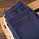 ROMON's textured large piqué cotton navy blue men's loose straight casual sports spring and autumn trousers simple basic versatile navy blue L 175-150-170Jin Jin is equal to 0.5 kg
