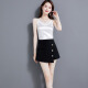 Yalu genuine guaranteed lace suspender vest for women summer design ice silk niche outside and inside suit French Z757 black M
