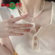 Baroque pearl pendant minky design cream sweetheart freshwater necklace love lock cream sweetheart necklace one