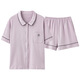 Modal couple pajamas for women in summer pure cotton short-sleeved men's trousers cardigan men's large size cotton summer home clothing set 01N12703 women 01N12803 men women-L