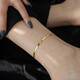 WSAY-5D hard golden anklet women's withdrawal welfare gold snake bone chain 2025 summer new bonus counter 18K gold anklet supermarket