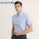 ROMON solid color business professional formal wear men's white shirt work clothes men's short-sleeved shirt men's CS72 white L