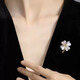 Sili Cat's Eye Four-leaf Clover Brooch Women's Exquisite Suit Corsage Pin Fixed Clothes Accessories Summer Anti-Exposed Buckle Golden Cat's Eye Four-leaf Clover