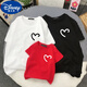 
Disney Street Fried Parent-Child Clothing 2024 New Trendy Family Four T-shirts Mother and Daughter Summer Clothing Fashionable Pure Cotton Short Sleeve T N761: Red 100cm