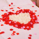 Liangqiao Proposal Rose Simulated Petals Hand-Spreading Flowers Romantic Birthday Bed Wedding Celebration Wedding Room Confession Decoration Artificial Flowers 1 Pack of Approximately 1200 Pieces [Four Color Mixed Pack]
