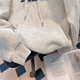 
NASAWASSUP American retro casual hooded sweatshirt for men and women spring and autumn loose oversize couples versatile coat light gray 6197 winter plus velvet XL [recommended 130-150Jin [Jin equals 0.5 kg]]