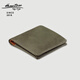 HANATORA Huahu Wallet Japanese-style genuine leather short model for women's handmade niche change men's card bag thin gift gift trendy brand Chinese Valentine's Day gift dark fragrance green