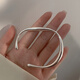 Dusk geometric S925 silver irregular water drop bracelet women's retro fashion temperament Korean style bracelet simple hip-hop decoration trend SL3884