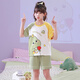 
Girls pajamas summer pure cotton short-sleeved little girl children medium-sized children kids kromi cartoon home clothing set DZ6627 dinosaur children 12 size height 115-125cm45Jin [Jin equals 0.5 kilogram]
