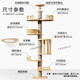 Yingzhun cat climbing frame Tongtian column small apartment with nest cat tree large column cat toy scratching board claw grinder cat nest frame integrated A type wooden 3 jumping platform