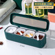 Changyin seasoning box household combination set seasoning box one-piece multi-grid seasoning jar storage box kitchen salt seasoning box dark green
