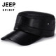 Jeep (JEEP) Sheepskin Hat Men's Winter Flat Top Peaked Cap Plus Velvet Thickened Warm and Cold-proof Winter Hat Baseball Cap A0122