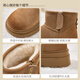 Bottes de neige zhr pour femmes Bottes courtes chaudes en peluche hiver