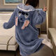 Youshifi Stelzenpyjama für Herbst und Winter für Frauen Koralle Velvet verdickte Samtbademantel für Winterpaare Lange Männer großer Größe Mary Katze [Frauen pink] Single Nachthemd [hochwertiges Samt] l Gewicht 130-150 Jin [Jin gleich 0,5 kg] [hochwertiges Velvet]