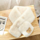 Scarf for women in autumn and winter Korean style, cute warm plush bear 2024 winter new white fashionable scarf trend, cute bear scarf - white 1
