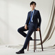 Qipai high-end series men's suits autumn and winter wool-dyed plaid business casual dress