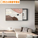 现代简约电表箱画装饰画轻奢抽象肌理画感餐厅配电箱电盒挂画 JD12392 70*50cm(遮挡60*40)左推拉黑框