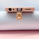 TULX new bear mobile phone dust-proof plug resin tie off-white coffee color charging plug earphone hole pendant Type-c coffee color bear (charging plug) Apple 15-16 interface dustproof