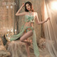 Sexy Pyjamas Anzug Altstil Hanfu verführerische Cheongsam-Uniform heiße Leidenschaft Mitternacht Charming Paar Rollenspiel 6627 Blue Sound Prinzessin schwimmendem Quasten Set One Size (80-125 Jin [Jin gleich 0,5 kg]))