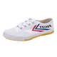Feiyue official canvas shoes men's shoes summer breathable women's shoes Shaolin soul track and field jogging shoes couple casual sports shoes men classic white red blue 40 one size larger
