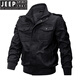 Jeep Spirit Chaqueta piloto alemana de los hombres Jaqueta para hombres de la Segunda Guerra Mundial de los Estados Unidos Jaqueta táctica táctica 9903 Ejército Verde delgado Modelo 3xl 165-180Jin [Jin equivale a 0.5 kg] sugerencias