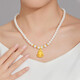 China Gold (CHINA GOLD) Gold Gourd Gold Necklace Women's Pearl Necklace Pure Gold Pendant Mother's Day Gift for Mom's Birthday Mother-in-Law Elders Fu Gourd Pearl Necklace