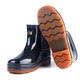3531 Men's PVC low-top rain boots non-slip beef tendon black and white low-top work water shoes black 40 other size remarks