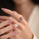 La nouvelle bague de la richesse du nouveau dieu de la richesse de style chinois pour la petite bague de style chinois de style fuxing de style chinois pour offrir à la petite amie du Nouvel An J1585 Little Dieu de la richesse pour la femme Little God of Wealth Ring Femme Little Bouth Adjustable