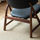 YouQingtang Black Noyer en bois massif chaise de loisirs Nouveau chambre de chambre de style chinois balcon de canapé-chaise en cuir en cuir noir 661 * 683 * 684 mm (hauteur du siège 420 mm)