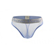 ROSELEX confidential delivery men's sexy underwear sexy fully transparent mesh thong gay gay U convex light blue L