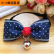 Baby Pet Pie British Style Pet Bow Tie Teddy Pomeranian Bell Collar Cat and Dog Bell Jewelry Collar Bow Tie on Dog's Neck C132-Red Bottom Gold Glitter Belt S Weight 4-12 Jin Jin equals 0.5 kg Length 15-30cm