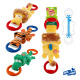 GiGwi is a dog toy pull ring, simulated plush rubber toy, bite-resistant and molar pet toy, sound pull ring tiger