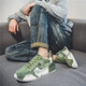 MVPBOY running shoes men's new spring versatile casual sports shoes men's bottom bag dad's shoes breathable mesh shoes men's shoes Sunshine C681 green 40