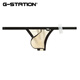 G-STATION ultra-thin, silky and comfortable STC sexy men's thong, highly transparent, breathable, quick-drying, tight-fitting, small size, black M (Japanese size, small design)