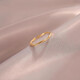 Mu Shen 18K gold plain ring opening adjustable index finger thin open ring