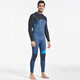 Dianou 2025 new men's winter swimming wetsuit thickened warm surfing suit snorkeling suit diving long-sleeved one-piece swimsuit SBT 1283 black 1.5mm 2XL