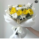 Yushang Ching Ming Festival chrysanthemum bouquet for grave sweeping and memorial service, flower express delivery in the same city, Beijing, Shanghai and Guangzhou distribution store, style 12 (11 mixed chrysanthemums and 2 lilies) E