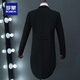 ROMON Men's Tuxedo Stage Choral Conductor Performance Clothes Groomsmen's Dress Banquet Art Exam Host Suit Suit Black Jacket + Bow Tie L Height 175 Weight 145 Jin Jin equals about 0.5 kg