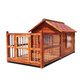 Dog House Outdoor Waterproof Solid Wood Dog House Medium and Large Dog Golden Retriever Dog House Rainproof Summer Outdoor Four Seasons Pet Villa 6XL Single Room Single Window with Screen Mesh Not Included Installation