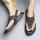 Sandalias de hombres dinámicas de camello alemanes para verano Nuevos zapatos de playa informales Sandalias sin deslizamiento Sandalias de doble propósito Flip Flip Flopslip 3880 Gray (tamaño de zapato deportivo) 42