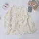 
Pregnant women pajamas spring and autumn cotton gauze confinement clothes summer postpartum mother breastfeeding pregnancy home clothing set for women Huang Juhua kimono A1047#A M 80-100Jin [Jin equals 0.5 kg]