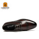 LAORENTOU pointed leather shoes men's casual soft sole formal wear business British work leather shoes 200240 coffee 42
