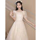 Seidler champagne color evening dress for women 2025 new light luxury high-end banquet princess graduation gift bridesmaids can usually wear light champagne M