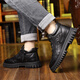 
Sanlitai large-size cotton shoes winter plus velvet Martin boots men's wool short boots Northeast outdoor snow boots leather dad men's shoes 15867 black 39