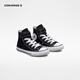 Converse children's shoes for boys and girls high-top canvas shoes ALL STAR classic children's Velcro all-match casual shoes black 35 recommended foot length 22cm