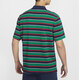 
Nike (NIKE) short-sleeved men's summer new sportswear lapel POLO shirt knitted breathable sports T-shirt FN3897-010 FN3897-410/blue and green stripes M