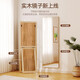 Color Tang Tempered Glass Solid Wood Mirror Full-body Mirror Household Floor-standing Mirror Explosion-proof Clothing Mirror Wall-mounted Fitting Mirror Log Wood Color 40*160 [Explosion-proof Glass]
