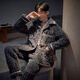 
Pameiqi Pameiqi pajamas men's winter cotton three-layer thickened flannel warm super thick cotton jacket set home clothing 9903 XL code (171-178cm 130-155Jin [Jin equals 0.5 kg])